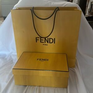 Original Fendi paper  bag and shoe box